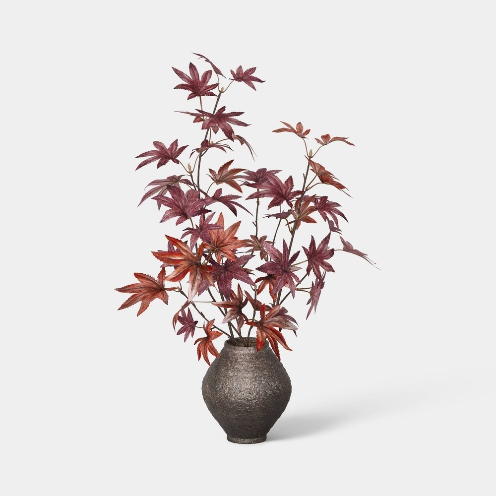 24" Faux Japanese Maple Arrangement Burgundy/Rust Orange - Threshold, Target